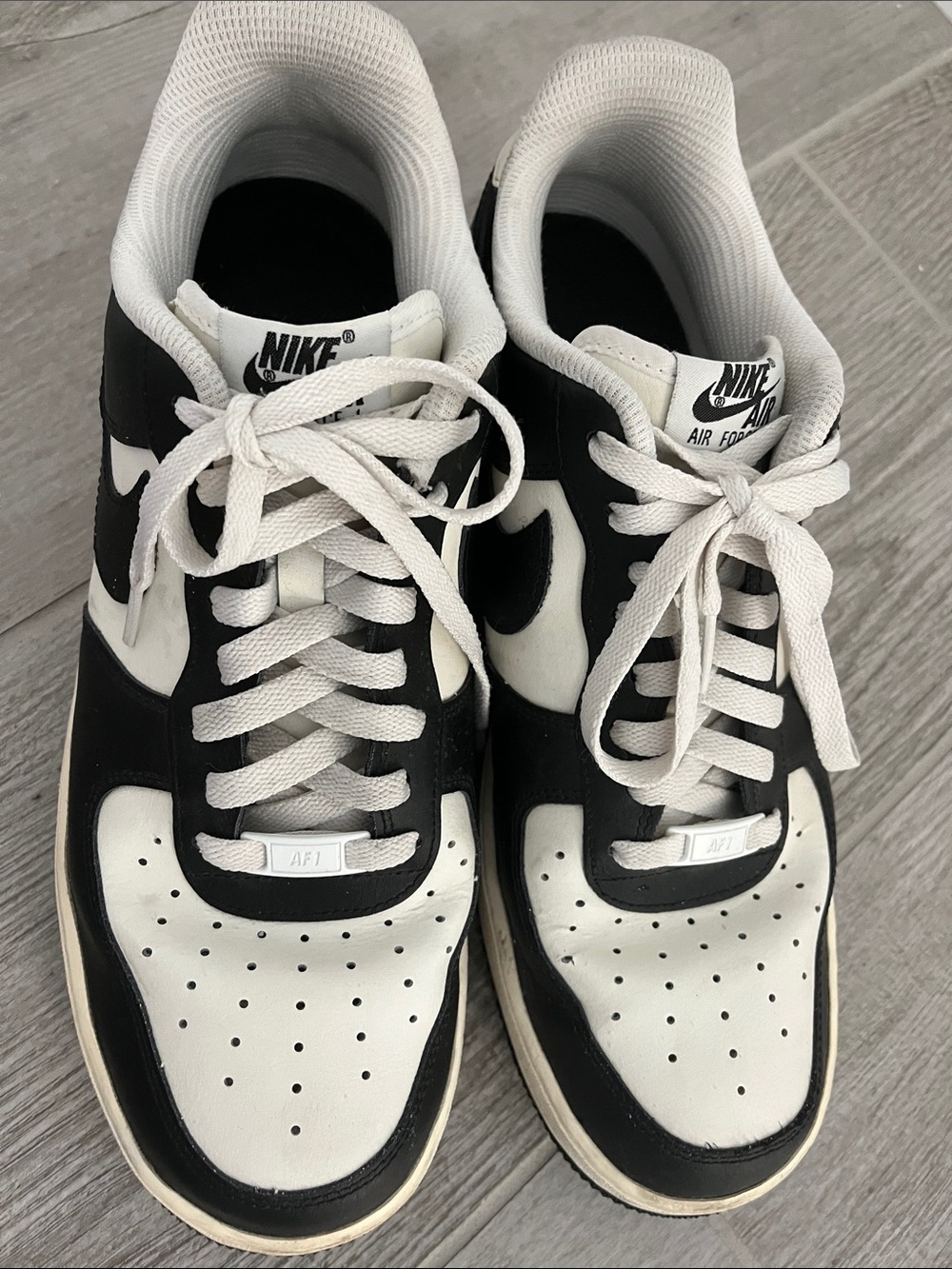 Nike Air Force 1 Men's Low-Top Sneakers — Black & White Size 10.5 CT7875-994